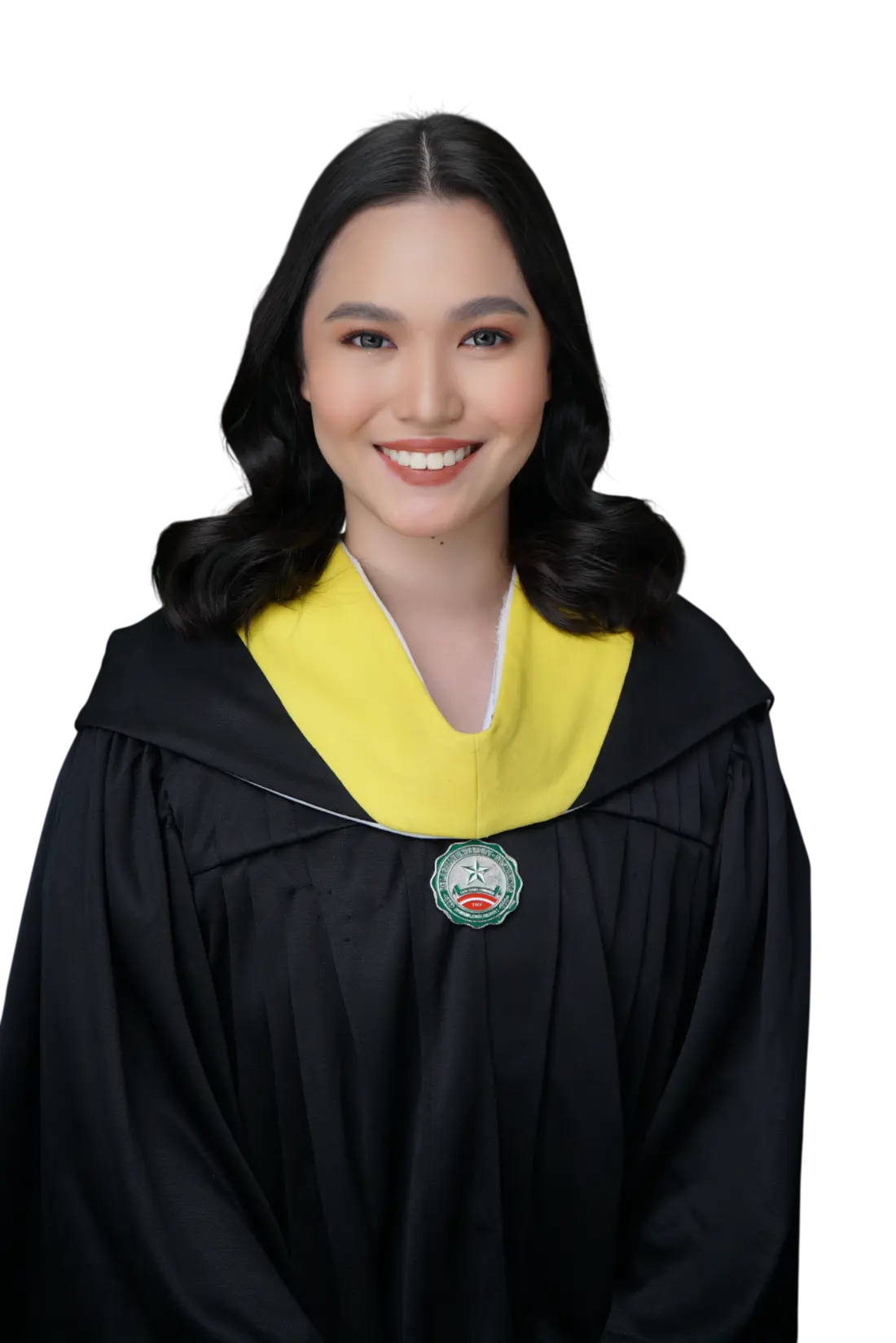 Elijah Paulyn F. De Villa in her graduation gown